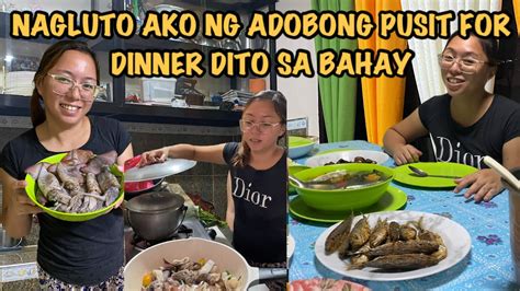 Nagluto ako ng Adobong Pusit .